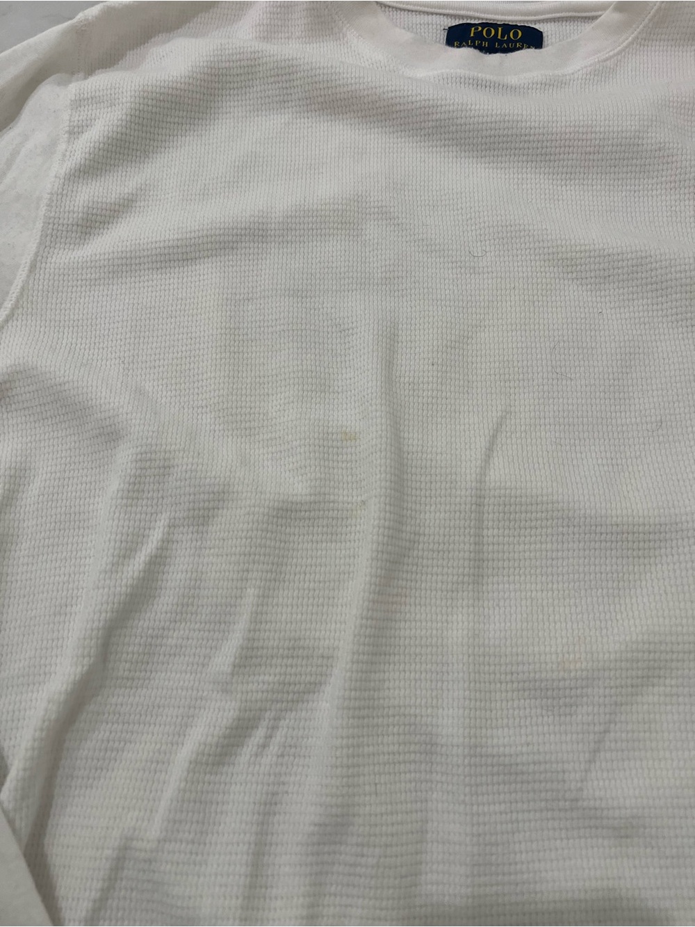 Polo Ralph Lauren White Long Sleeve T-Shirt Size Large - Picture 2 of 3